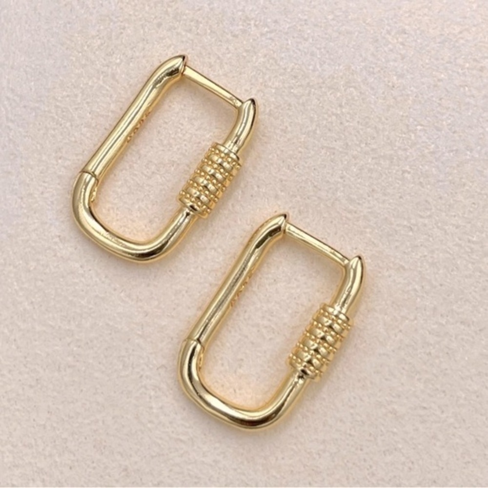 Minimalist pave 14k gold minimalist hoop earrings